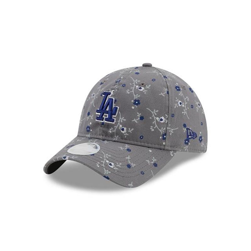 MLB Los Angeles Dodgers Womens Blossom 9Twenty Adjustable (KOC7003) - Grey New Era Caps